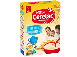 Farinha láctea 40% menos açúcares Cerelac menor