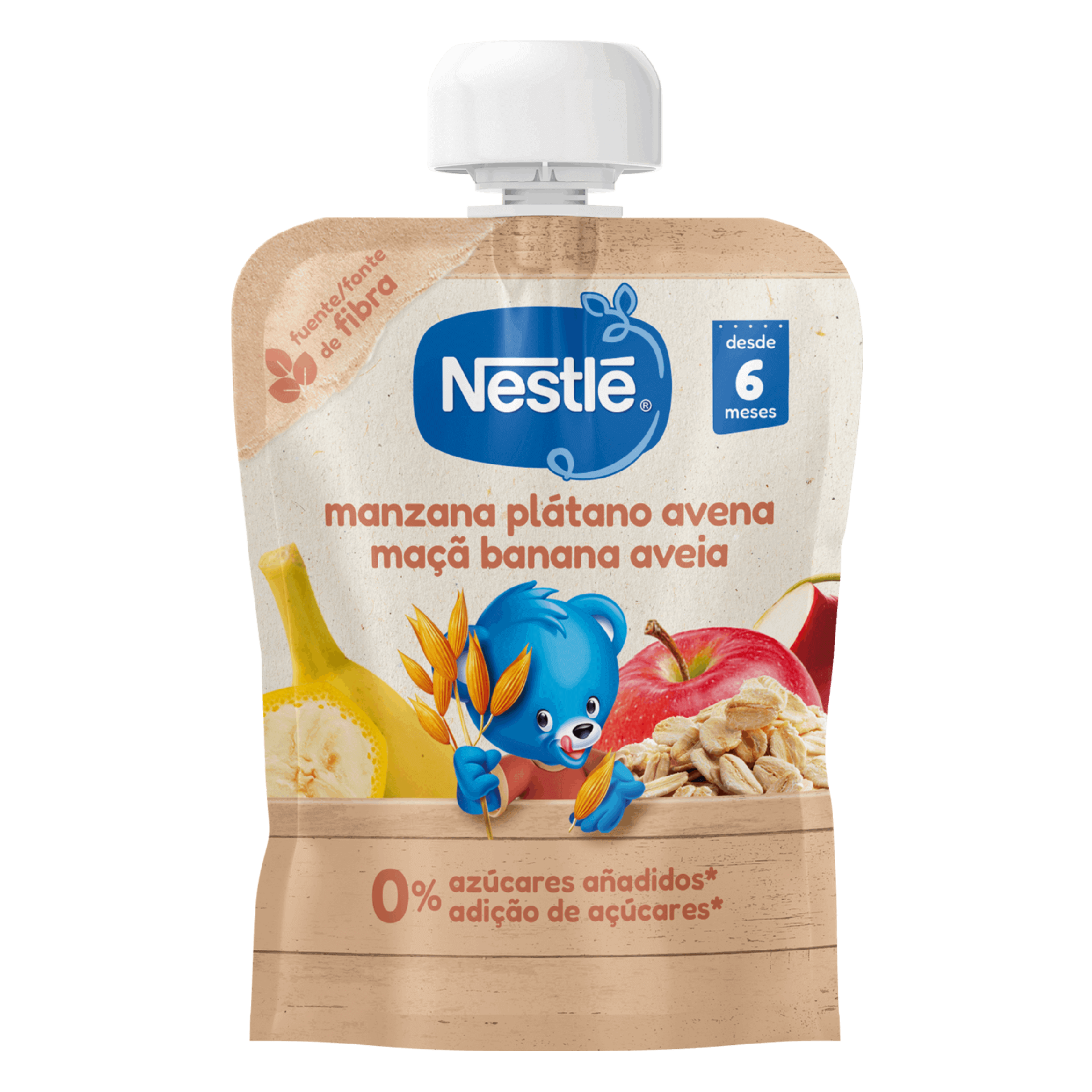 Saqueta de Fruta NESTLÉ Maçã Banana e Aveia