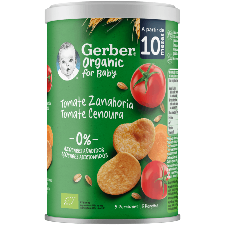 GERBER Organic Puffs Tomate Cenoura 35g