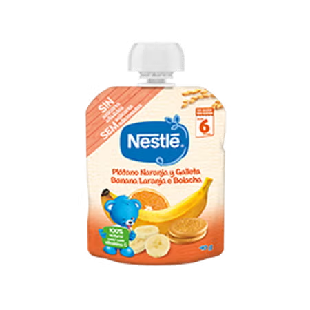 Saqueta de Fruta NESTLÉ Banana Laranja e Bolacha