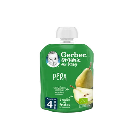 Saqueta de fruta para Bebé GERBER Organic Pera