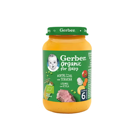 Refeição para Bebé GERBER Organic Legumes com Vitela