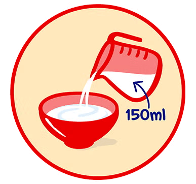 Ícone ilustrativo de dosagem de leite 150ml