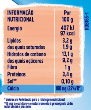 tabela nutricional