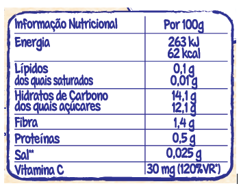 tabela nutricional