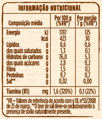 tabela nutricional nutripuffs banana