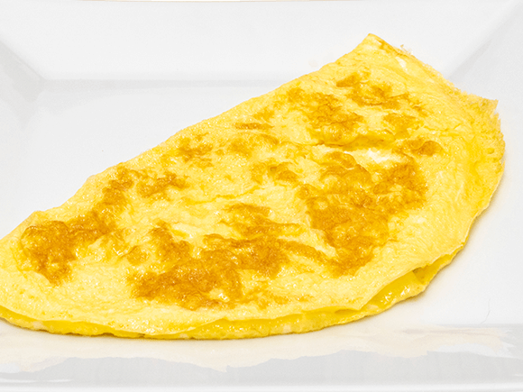Mini-Omelete com Coentros com Arroz Branco