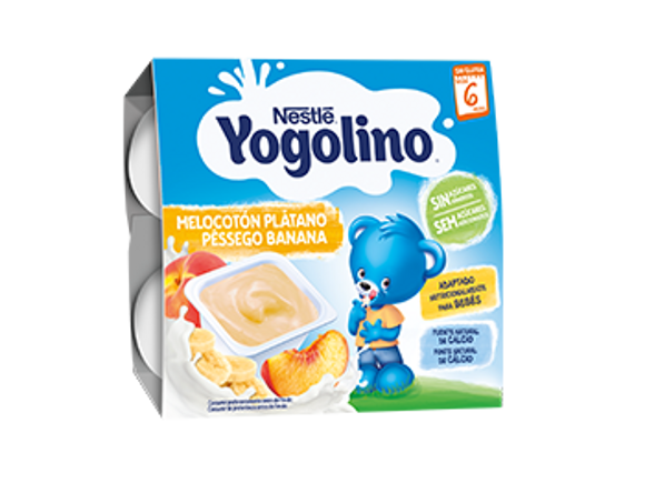 YOGOLINO Pêssego Banana 0% Açúcares Adicionados