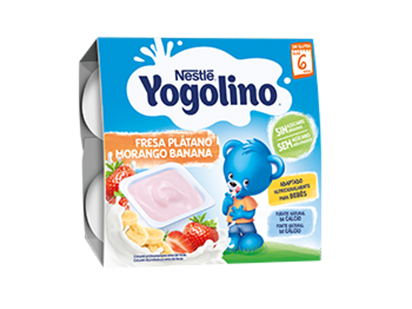 YOGOLINO Morango Banana 0% Açúcares Adicionados