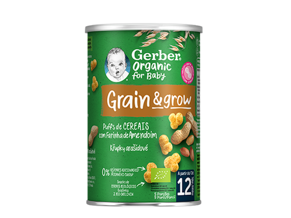 GERBER Organic Puffs Amendoim
