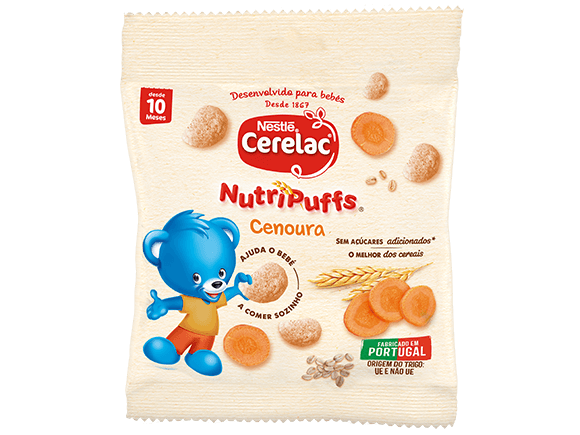 Snack para Bebé Tubinhos de Cenoura e Milho +8M - emb. 20 gr