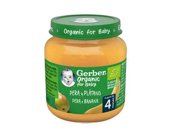 Fruta para Bebé GERBER Organic Pera Banana