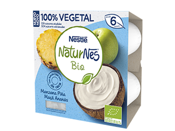 NATURNES Bio 100% vegetal com Leite de Coco, Maçã e Ananás NATURNES Bio 100% vegetal com Leite de Coco, Maçã e Ananás