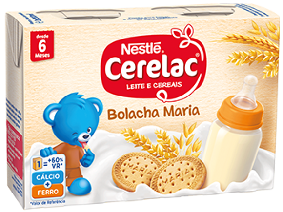 Cerelac leite e cereais bolacha maria