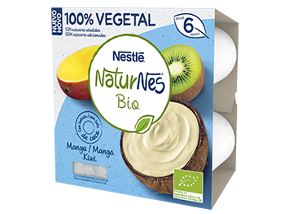 NATURNES Bio 100% vegetal com Leite de Coco, Manga e Kiwi