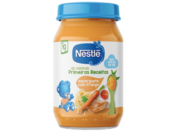 Refeição NESTLÉ as minhas Primeiras Receitas Esparguete com Frango