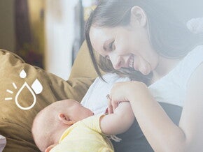 Mãe produz leite materno na quantidade certa