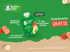 Passatempo Saqueta de fruta para Bebé GERBER Organic Morango Banana