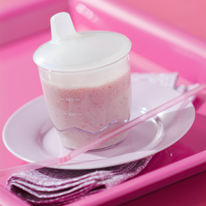 Batido de Banana e Framboesa