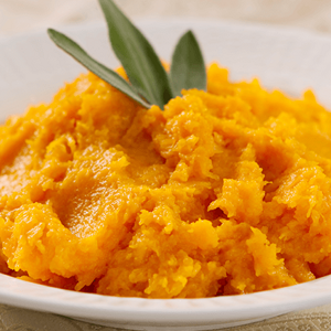 Puré de legumes com solha