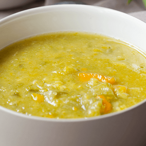 Sopa de Alho Francês e Couve branca com Faneca