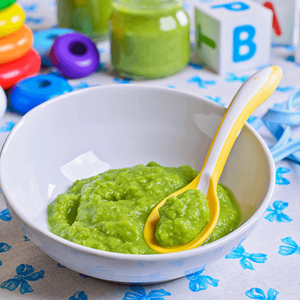 Puré de vegetais e gema de ovo