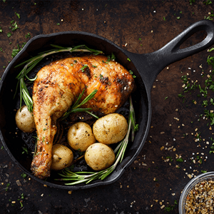 Perna de Peru Assada com Batatas