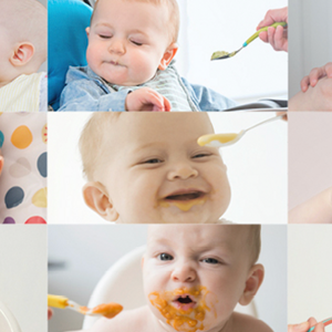 Nove caretas do bebé a comer