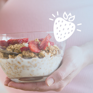 Alimentação e nutrição na gravidez – iogurte com fruta