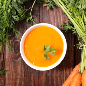 sopa de cenoura e alface