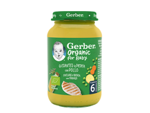 Refeição para Bebé GERBER Organic Ervilhas e Batatas com Frango