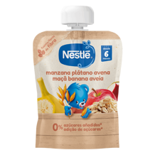 Saqueta de Fruta NESTLÉ Maçã Banana e Aveia Saqueta de Fruta NESTLÉ Maçã Banana e Aveia