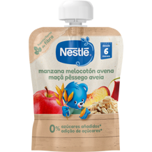 Saqueta de fruta NESTLÉ Maçã Pêssego Aveia