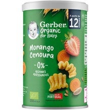 GERBER Organic Wavy Chips Morango Cenoura 35g 