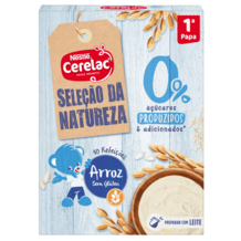 CERELAC Seleção da Natureza 0% Açúcares Arroz