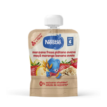 Saqueta de fruta NESTLÉ Maçã Morango Aveia
