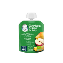 Saqueta de fruta para Bebé GERBER Organic Pera, Maçã e Banana