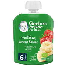 Fruta para Bebé GERBER Organic Morango Banana