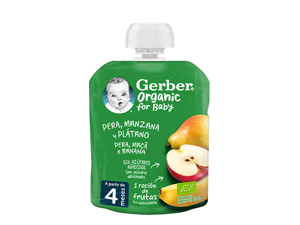 Fruta para Bebé GERBER Organic Pera, Maçã e Banana Fruta para Bebé GERBER Organic Pera, Maçã e Banana