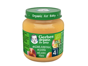 Fruta para Bebé GERBER Organic Maçã Alperce Pêssego Fruta para Bebé GERBER Organic Maçã Alperce Pêssego