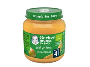 Fruta para Bebé GERBER Organic Pera Banana Fruta para Bebé GERBER Organic Pera Banana