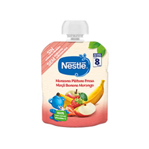 Saqueta de Fruta NESTLÉ Maçã Banana Morango