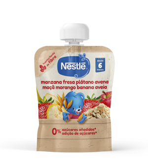 Saqueta de fruta NESTLÉ Maçã Morango Aveia 90g