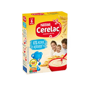 CERELAC Farinha Láctea 40% menos açúcares