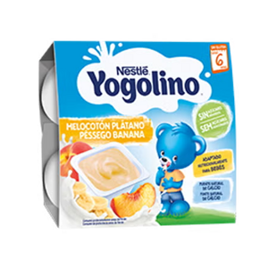 Copinhos YOGOLINO Pêssego Banana 0% Açúcares Adicionados
