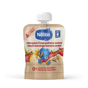 Saqueta de fruta NESTLÉ Maçã Morango Aveia
