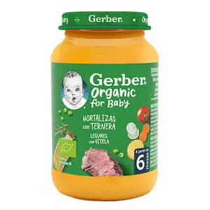Refeição para Bebé GERBER Organic Legumes com Vitela