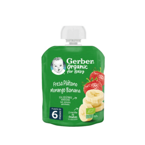 Fruta para Bebé GERBER Organic Morango Banana