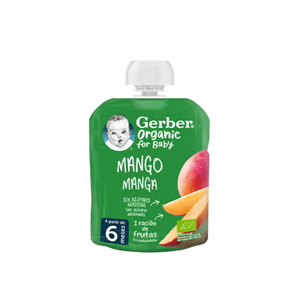 Saqueta de fruta para Bebé GERBER Organic Manga