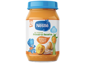 Refeição NESTLÉ as minhas Primeiras Receitas Abóbora, batata e Peru Refeição NESTLÉ as minhas Primeiras Receitas Abóbora, batata e Peru